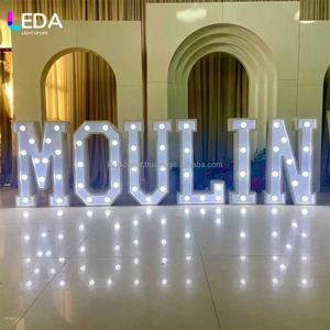 Letreros LED con Números Gigantes, Modernos, Metálicos, de Luz Blanca, para Decoración de Bodas, Fiestas y Eventos, Gran Venta LEDA - Product Image 1