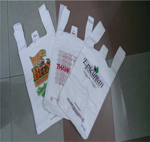 HDPE Factory Price Laminated Material Printed logo T-shirt Bag with Handle for Supermarket <b>Kitchen</b> Packaging - Product Image 6