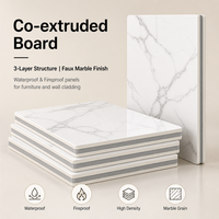 Plaque en mousse PVC co-extrudée 3 couches de qualité supérieure, 4-18 mm, personnalisable, haute densité, effet marbre, pour la fabrication d'armoires et la décoration murale