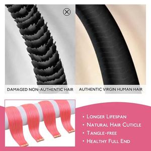 Extensions de cheveux vierges européennes de haute qualité, couleur claire, vente en gros, cuticule complète, Remy, bouclés crépus, soyeux, trame unique, 25g, ruban adhésif - Product Image 5