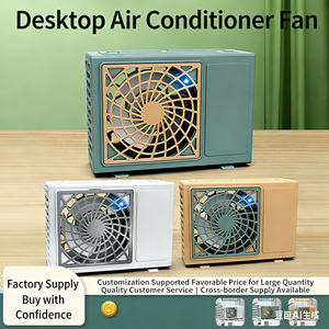 Ventilateur de table portable à LED rechargeable, 3 pales, pour cadeau personnel - Product Image 2