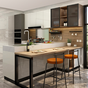 Set di mobili per mobili da cucina in compensato personalizzato in fabbrica moderna in stile europeo in cina - Product Image 3