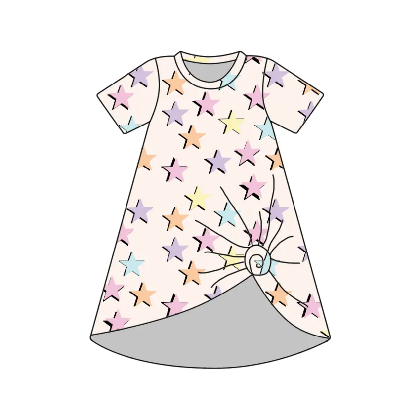 QingliODM子供服夏の幼児の女の子フローラルスカート服かわいい美しいプリントドレスベビーカラフル
