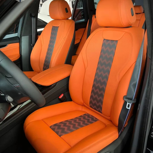 <span class=keywords><strong>Coprisedili</strong></span> in Pelle Neri e Rossi con Sfondo Rosso per Sedili Anteriori e Posteriori BMW <span class=keywords><strong>Audi</strong></span> - Product Image 2