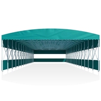 Tente pliante de gros en acier résistante au vent et au soleil, grand gazebo extérieur, abri de rangement personnalisé pour voitures, vente en gros du fabricant