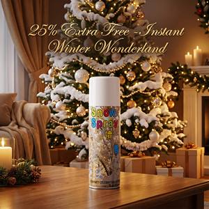 Spray de neige pour fête, 25% de neige blanche supplémentaire, longue durée, aérosol, pour Noël, mariage, anniversaire, fournitures de fête - Product Image 3