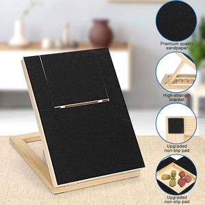 Planche à gratter pour chien en bois massif, durable, carrée, motif uni, tapis de grattage pour chien - Product Image 4