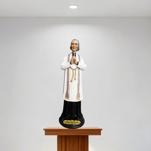 Icona Religiosa 'Sacerdote Parrocchiale' Statua in Resina Dipinta a Mano Dimensioni 4.8-12 Pollici Decorazione Natalizia e di Capodanno per la Casa - Product Image 4