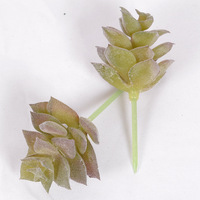 Plantes succulentes artificielles en papier mâché de haute qualité pour la décoration intérieure, en pot gris miniature