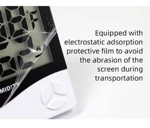 ABS Materiaal HTC1 LCD Digitale Thermometer <span class=keywords><strong>Hygrometer</strong></span> Elektronische Binnentemperatuur- en Luchtvochtigheidsmeter Wekker Kantoor Thuis Voorraad - Product Image 6