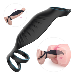 Vibratore in Silicone liquido per il miglioramento dell'erezione ha ritardato l'eiaculazione del gallo anello <span class=keywords><strong>di</strong></span> stimolazione delle coppie prodotto sessuale - Product Image 5