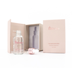 Bottiglia all'ingrosso del contagocce di vetro della spalla rotonda 30ml 50ml 100ml, tubo di vetro trasparente vuoto per profumo e olio essenziale - Product Image 4