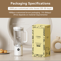 Nouveau mixeur électrique USB Type-C, extracteur de jus, tasse à smoothie, mini mixeur portable rechargeable pour la maison