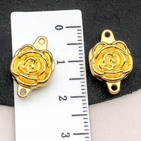 Konektor Magnetik Berbentuk Hati Bintang Mawar dari Paduan Seng dengan Dua Loop dalam Warna Emas dan Perak untuk Penutup Gelang.