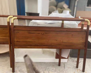 Redwood lit meubles canapé cuivre coude <span class=keywords><strong>fauteuil</strong></span> Arc <span class=keywords><strong>Angle</strong></span> droit cuivre accessoires NewChinese Style chevet coude cuivre manchon - Product Image 4