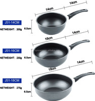 Vente en gros d'usine de casseroles et casseroles antiadhésives en acier au carbone, batterie de cuisine antiadhésive en métal