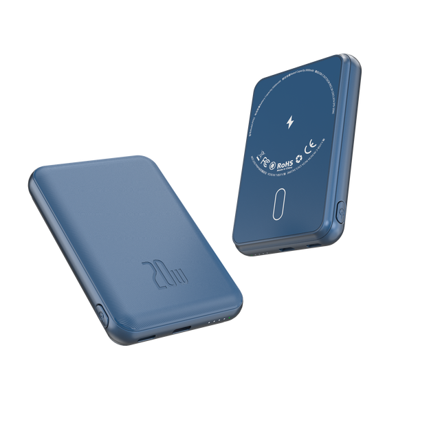 5000mAh Ultra Slim Portable Magnetic Wireless Power Bank Li-Polymer Battery Micro USB Input PD 20W Fast Charge Power Station for
