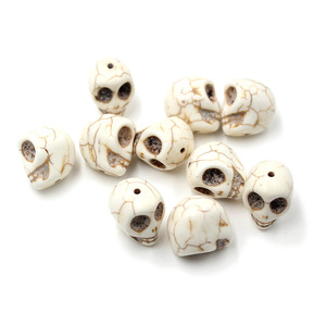 Tête de squelette turquoise perles dispersées accessoires de bricolage tête de fantôme de pin explosif perles de matériau semi-fini - Product Image 3