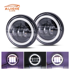 2pcs 4.5inch 30W xe máy dẫn Sương Mù Ánh sáng DRL dẫn sương mù đôi mắt thiên thần 30W Vòng phụ trợ đi qua đèn cho xe máy - Product Image 2