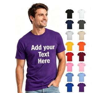 Blank Shirt Logo 200Gsm 100% Cotton Graphic T Shirts for Women Men Promotion Business Team Gift Custom Women's T-Shirt - Product Image 1