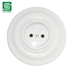 Classic Retro Ceramic Wall Socket <strong>Ungrounded</strong> Electrical <strong>Outlet</strong> for Vintage Home Decor - Product Image 4