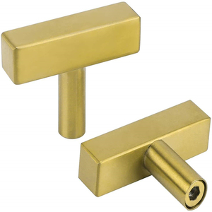 Tiradores de cajón con perilla en T dorada de Acero Inoxidable marca <span class=keywords><strong>SUNRISE</strong></span> para armarios de cocina dormitorio Exterior taller al aire libre escuela - Product Image 5
