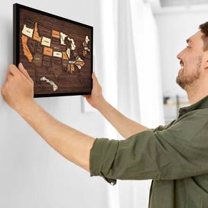 Mapa de Viajes de EE. UU., 30.48 x 25.40 cm, Rompecabezas de Madera con Mapa de EE. UU., Ideal como Regalo para Parejas y Familias - Product Image 6