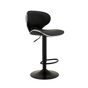 Tabouret de bar pivotant moderne de luxe en cuir durable pour restaurant - Product Image 1