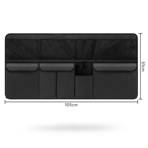 Sac de rangement multifonctionnel de luxe en tissu Oxford grande capacité pour coffre de voiture et dossier de siège avec poche filet pour siège arrière - Product Image 1