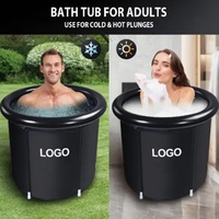 Baignoire à glace portable robuste en PVC moderne avec valve de vidange, réservoir d'immersion en eau froide pour athlètes
