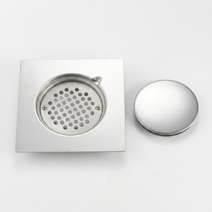 Sifone a pavimento in acciaio inox per bagno, doccia e cucina, quadrato, facile da pulire, 15x15cm/20x20cm - Product Image 3