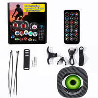 Luz LED Inteligente para Bicicleta y Motocicleta, Diseño Ojo de Demonio, Pantalla Simple/Doble, Impermeable, Programable, para Ciclismo Nocturno