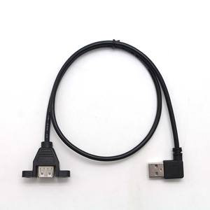 Cable de Extensión USB 2.0 de 90 Grados, Macho a Hembra, con Orificios para Montaje en Panel con Tornillos para PC y Laptop - Product Image 5