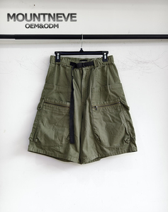 Pantaloncini Cargo da <span class=keywords><strong>Uomo</strong></span> in Denim Morbido, Taglie Forti, Mezzi Lunghi, Casual con Multi-Tasche per l'Estate - Product Image 2