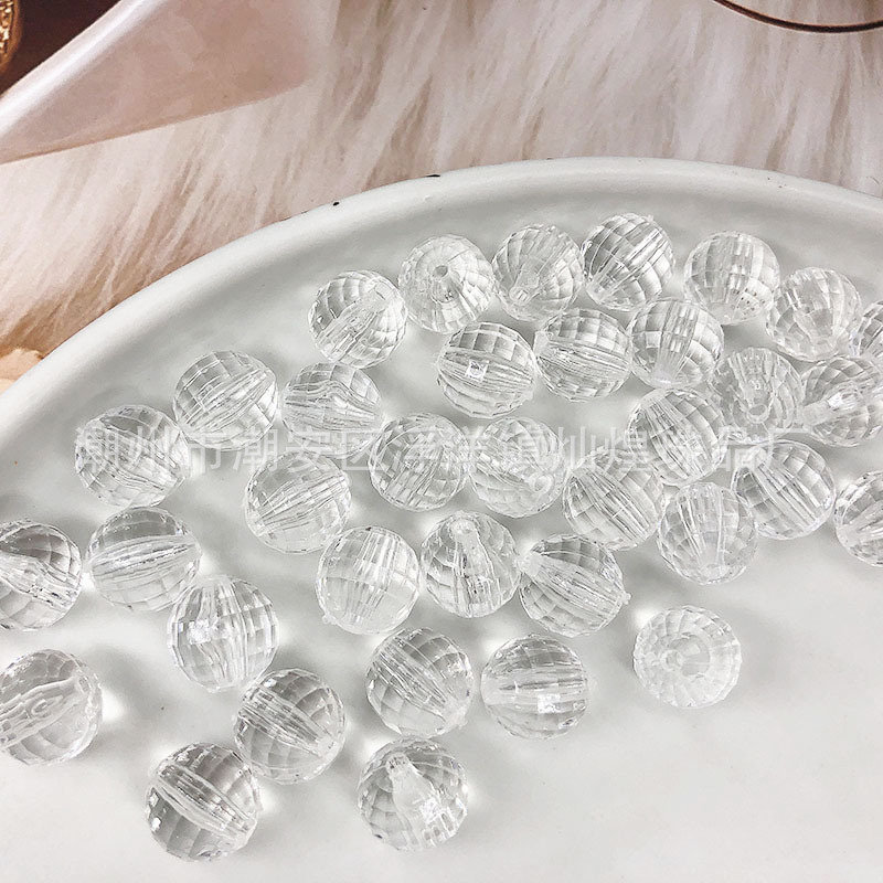 Perles de terre blanches transparentes