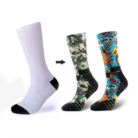 Nouveauté Chaussettes imprimées en 3D avec logo personnalisé Chaussettes de sport d'extérieur Chaussettes unisexes en coton
