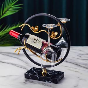 Estante para vinos de estilo chino moderno con soporte para copas invertidas, diseño redondo, decoración duradera para el hogar, para uso en fiestas - Product Image 4