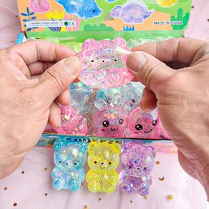 Flashy Bear <b>Squishy</b> Toy | Soft & Sparkly Stress Reliever for Kids and Adults | Colorful Fidget Fun - Product Image 6