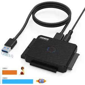 FIDECO CD-ROM Usb 3.0-Sata 어댑터 변환기 케이블 데스크탑 Ide-Sata 변환기 2.5 3.5 하드 드라이브