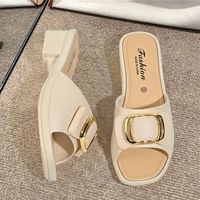 Vente en Gros Été 2024 Nouvelles Sandales de Mode pour Femmes Décontractées à Bout Ouvert avec Nœud Papillon et Semelle Épaisse, Talon Compensé, pour Plage et Extérieur