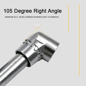 Adaptador de ángulo recto para taladro eléctrico, dispositivo de extensión de 90 grados con vástago hexagonal de 1/4 - Product Image 6