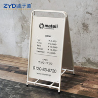 Support d'affichage publicitaire pliable en aluminium inoxydable ZYD, résistant aux intempéries IP65, à suspendre ou à poser au sol