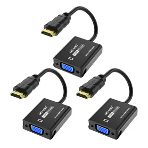 Kabel konverter adaptor VGA ke HDMI, MT-VIKI 1080P 60Hz dengan Audio 3.5mm