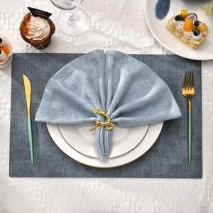 แหวนรองผ้าเช็ดปากเหล็กดีไซน์เรขาคณิต ขนาด 5 ซม. ทนทาน หรูหรา เป็นมิตรกับสิ่งแวดล้อม เหมาะสำหรับงานแต่งงาน งานเลี้ยง งานเทศกาล ตกแต่งโต๊ะอาหาร ยี่ห้อ YAMAI - Product Image 1