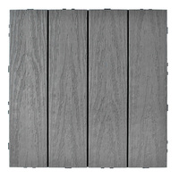 Tuiles de terrasse en composite co-extrudé WPC 300x300MM, tuiles WPC à faire soi-même, tuiles de terrasse à emboîtement pour patio extérieur