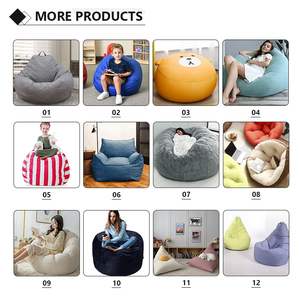 Polyester pas cher intérieur goutte d'eau pouf tissu poire en forme de poufs chaise salon inclinable canapés couverture pour salon - Product Image 5