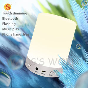 USB Перезаряжаемый Ночной светильник с изменением цвета сенсорный светодиодный ночной Светильник <span class=keywords><strong>Bluetooth</strong></span>-динамик для рабочего стола - Product Image 3