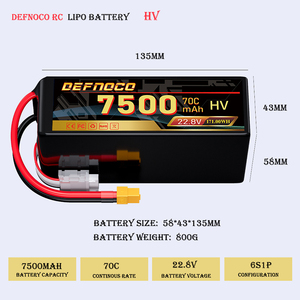 DEFNOCO 6S 5200mAh 100C LiPo-Akku mit XT60-Anschluss für RC Air-und FPV-Drohnen flüge - Product Image 3