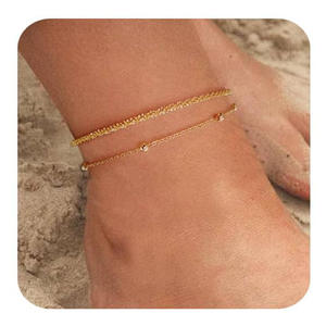 <span class=keywords><strong>Tobillera</strong></span> de cadena de hueso de serpiente con cuentas redondas Caterpillar, superventas en Europa y EE. UU., conjunto de tobilleras para mujer, nuevo producto - Product Image 5