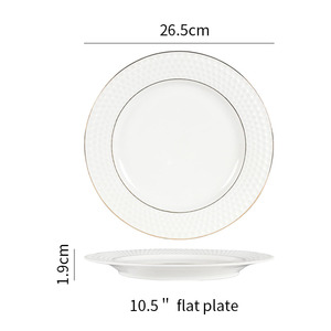 Ensemble de vaisselle en céramique blanche 3 pièces, résistant aux éclats et compatible lave-vaisselle, sans BPA, certifié FDA/CE pour les restaurants - Product Image 4